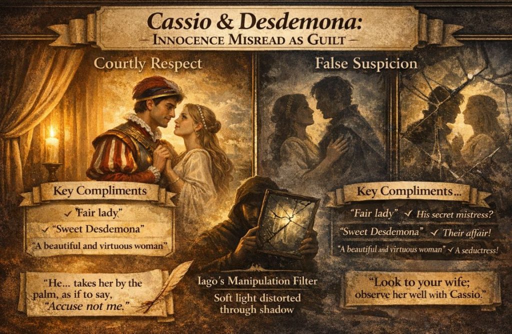 Cassio and Desdemona relationship in othello
