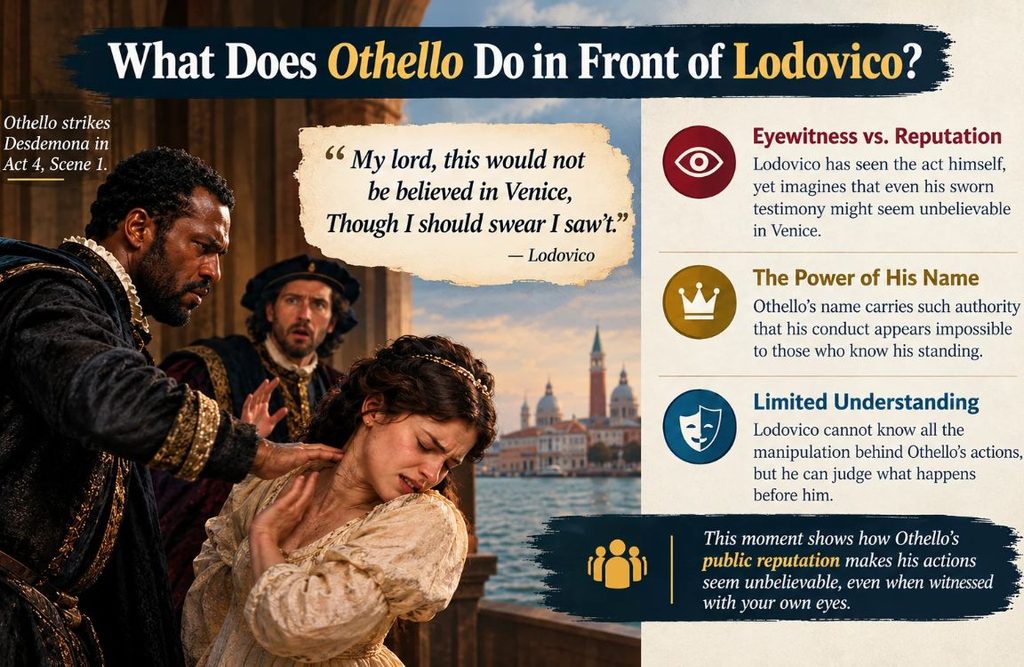 What Does Othello Do in Front of Lodovico
