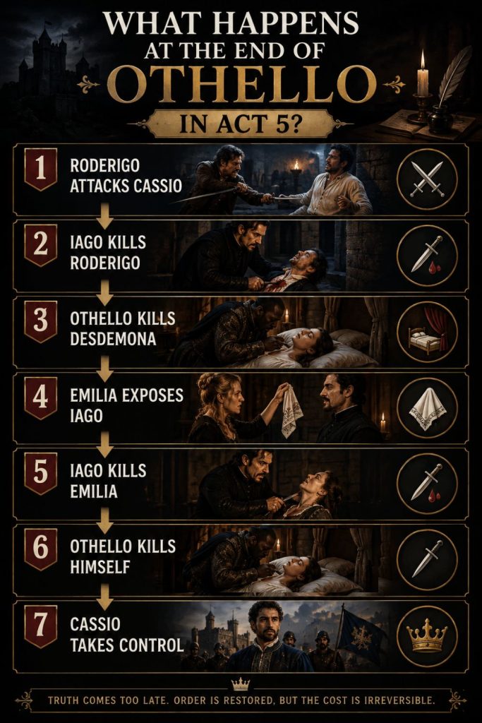 What Happens at the End of Othello in Act 5