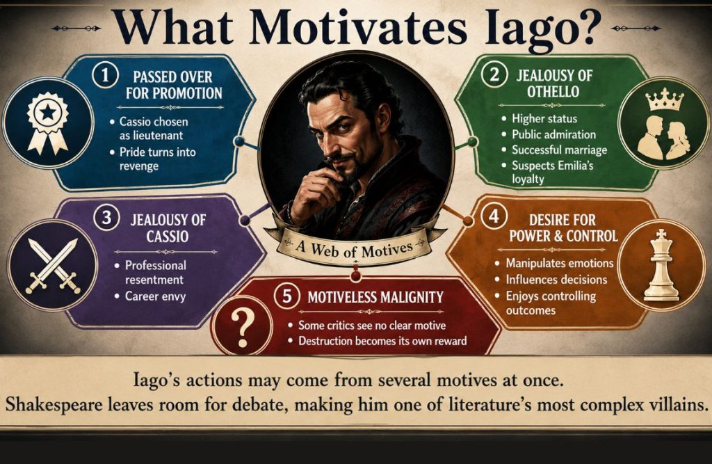 What motivates Iago 