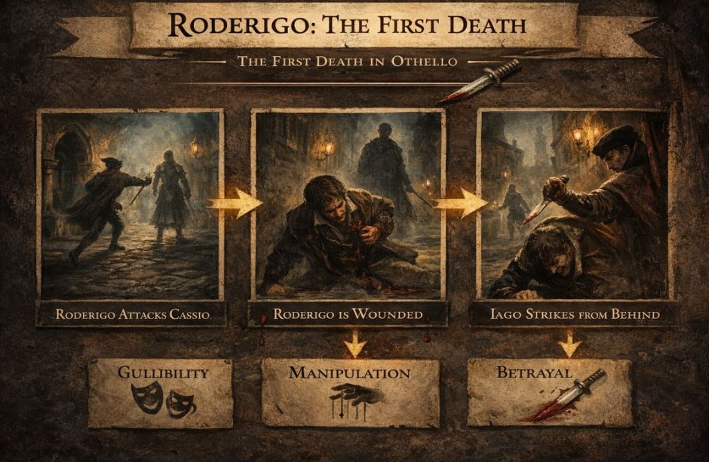 How Does Roderigo Die in Othello