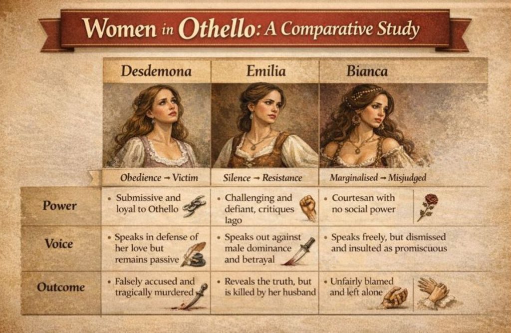 Women in Othello: A Comparative Study