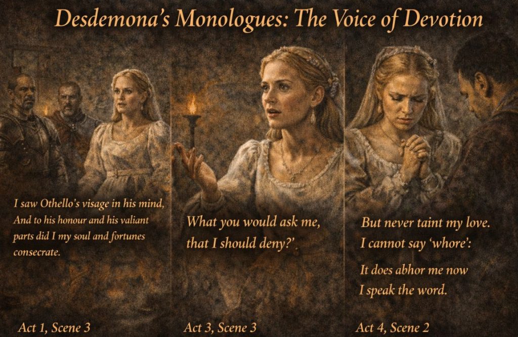 Desdemona's monologues in Othello