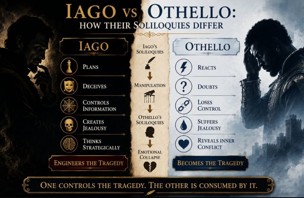 Iago's Soliloquies vs Othello's Soliloquies