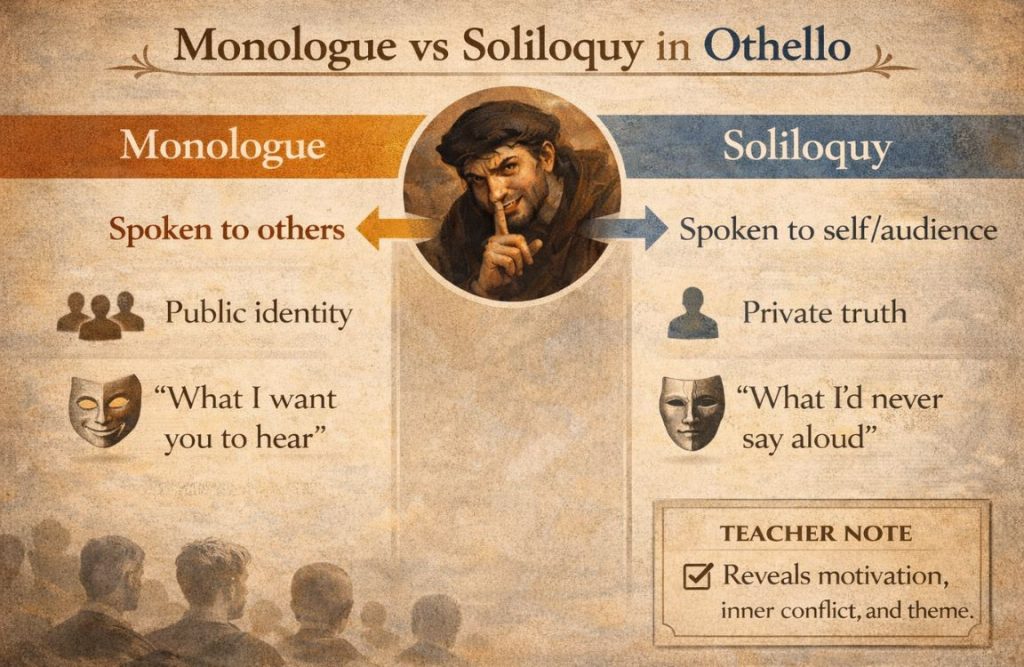 monologue vs soliloquy in Othello