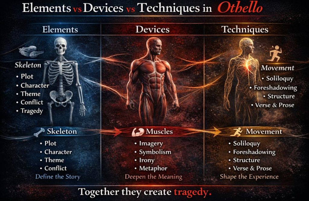Elements vs Devices vs Techniques in Othello