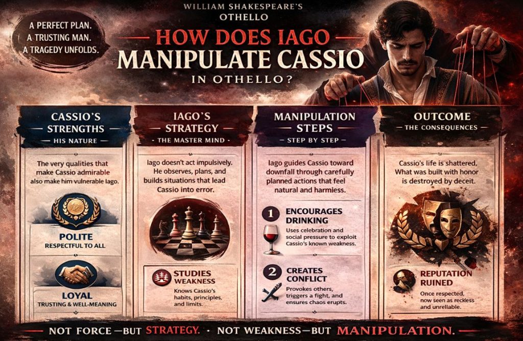 How Does Iago Manipulate Cassio in Othello
