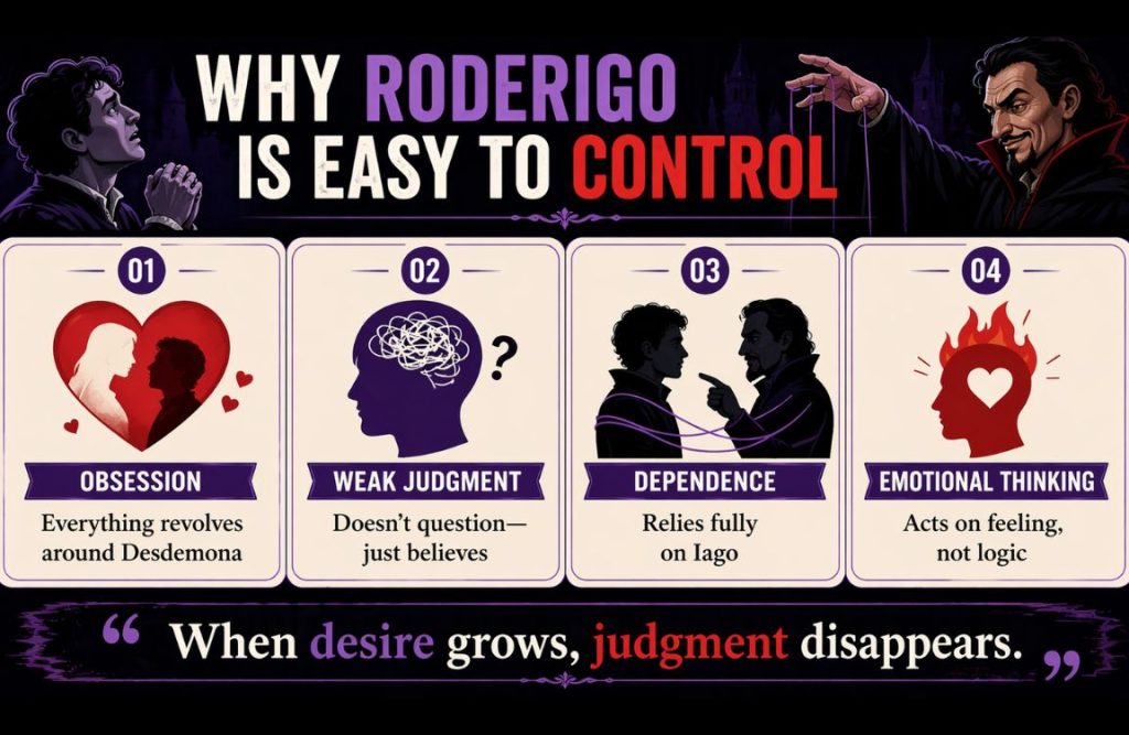 Why Is Roderigo Easy to Manipulate