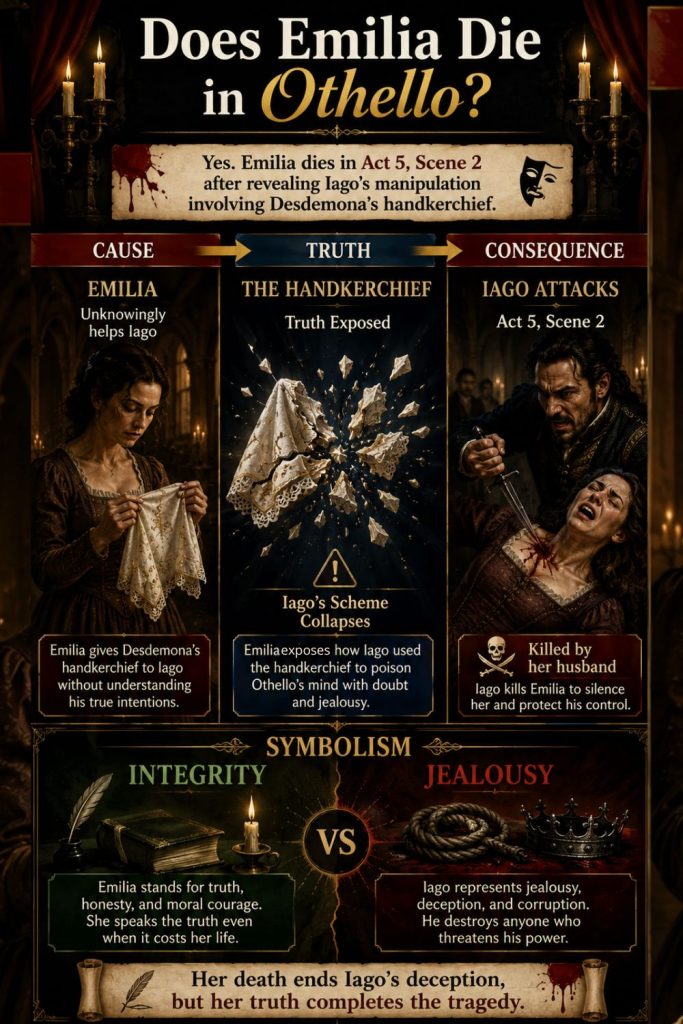 Does Emilia Die in Othello explained