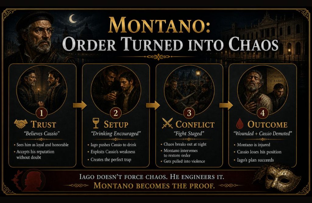 How Does Iago Manipulate Montano