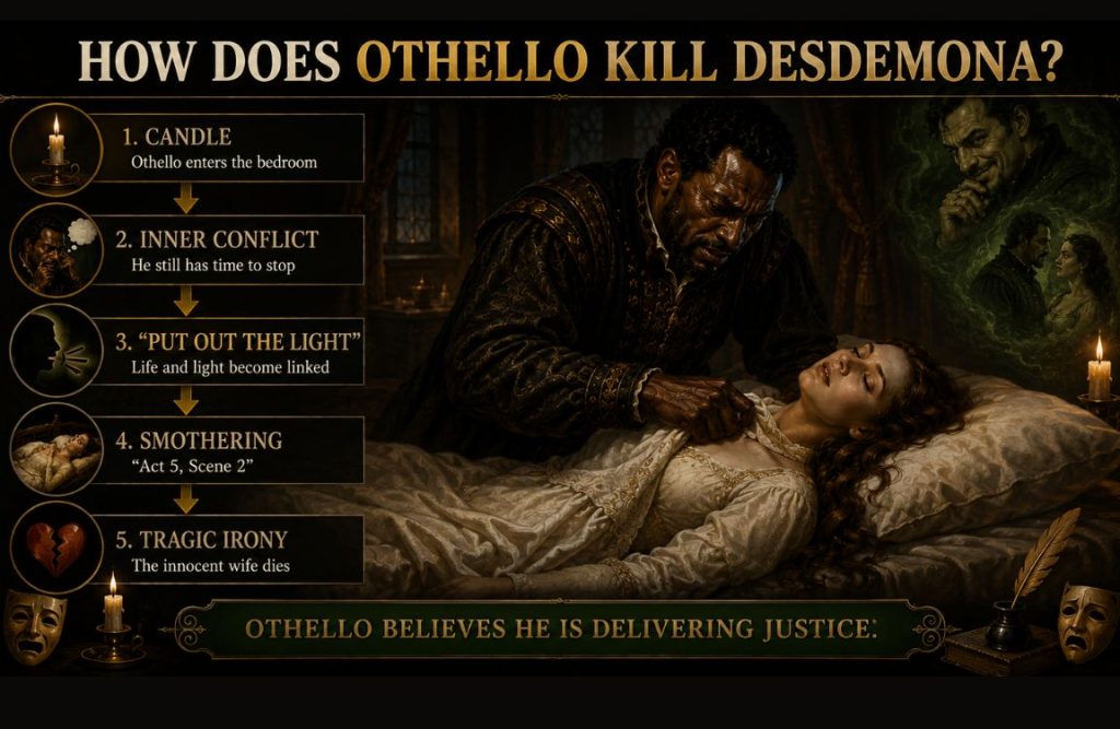 How Does Othello Kill Desdemona