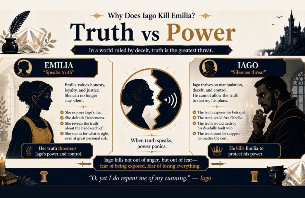 Why does Iago Kill Emilia 
